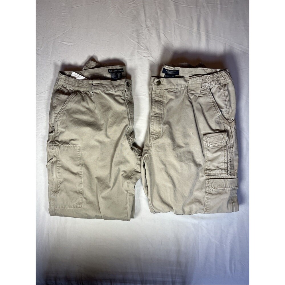 511 Tactical Pants Lot Of 2 Mens 40x32 Beige Cargo Ripstop Utility Military